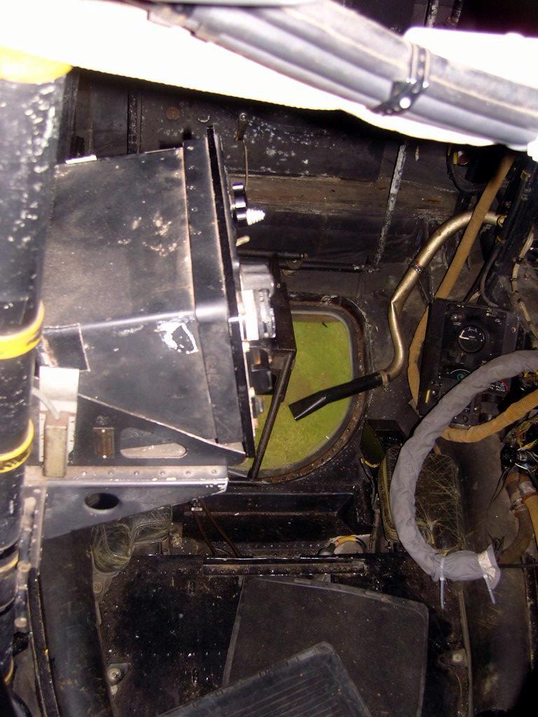 Bomb aimer’s visual position in the nose of an Avro Vulcan B.2
